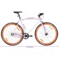 vidaXL Fahrrad mit Festem Gang Weiß und Orange 700c 55 cm vidaXL Fahrrad mit Festem Gang Weiß und Orange 700c 55 cm