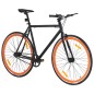 vidaXL Fahrrad mit Festem Gang Schwarz und Orange 700c 51 cm vidaXL Fahrrad mit Festem Gang Schwarz und Orange 700c 51 cm