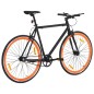 vidaXL Fahrrad mit Festem Gang Schwarz und Orange 700c 51 cm vidaXL Fahrrad mit Festem Gang Schwarz und Orange 700c 51 cm