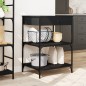 vidaXL Küchenwagen Schwarz 60x48x89,5 cm Holzwerkstoff vidaXL Küchenwagen Schwarz 60x48x89,5 cm Holzwerkstoff