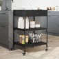 vidaXL Küchenwagen Schwarz 60x48x89,5 cm Holzwerkstoff vidaXL Küchenwagen Schwarz 60x48x89,5 cm Holzwerkstoff