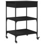 vidaXL Küchenwagen Schwarz 60x48x89,5 cm Holzwerkstoff vidaXL Küchenwagen Schwarz 60x48x89,5 cm Holzwerkstoff