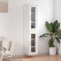Highboard Hochglanz-Weiß 34,5x34x180 cm Holzwerkstoff Highboard Hochglanz-Weiß 34,5x34x180 cm Holzwerkstoff