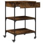 vidaXL Küchenwagen Räuchereiche 60x48x89,5 cm Holzwerkstoff vidaXL Küchenwagen Räuchereiche 60x48x89,5 cm Holzwerkstoff