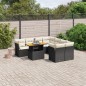vidaXL 9-tlg. Garten-Sofagarnitur mit Kissen Schwarz Poly Rattan vidaXL 9-tlg. Garten-Sofagarnitur mit Kissen Schwarz Poly Rattan
