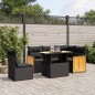 vidaXL 6-tlg. Garten-Sofagarnitur mit Kissen Schwarz Poly Rattan vidaXL 6-tlg. Garten-Sofagarnitur mit Kissen Schwarz Poly Rattan