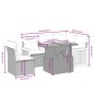vidaXL 6-tlg. Garten-Sofagarnitur mit Kissen Schwarz Poly Rattan vidaXL 6-tlg. Garten-Sofagarnitur mit Kissen Schwarz Poly Rattan
