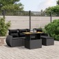 vidaXL 6-tlg. Garten-Sofagarnitur mit Kissen Schwarz Poly Rattan vidaXL 6-tlg. Garten-Sofagarnitur mit Kissen Schwarz Poly Rattan