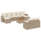 vidaXL 10-tlg. Garten-Sofagarnitur mit Kissen Beige Poly Rattan vidaXL 10-tlg. Garten-Sofagarnitur mit Kissen Beige Poly Rattan
