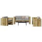 vidaXL 2-tlg. Garten-Lounge-Set Kiefernholz Imprägniert