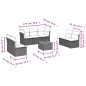 vidaXL 8-tlg. Garten-Sofagarnitur mit Kissen Grau Poly Rattan vidaXL 8-tlg. Garten-Sofagarnitur mit Kissen Grau Poly Rattan