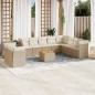 vidaXL 11-tlg. Garten-Sofagarnitur mit Kissen Beige Poly Rattan vidaXL 11-tlg. Garten-Sofagarnitur mit Kissen Beige Poly Rattan