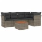 vidaXL 6-tlg. Garten-Sofagarnitur mit Kissen Grau Poly Rattan vidaXL 6-tlg. Garten-Sofagarnitur mit Kissen Grau Poly Rattan
