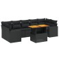 vidaXL 8-tlg. Garten-Sofagarnitur mit Kissen Schwarz Poly Rattan vidaXL 8-tlg. Garten-Sofagarnitur mit Kissen Schwarz Poly Rattan