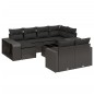vidaXL 11-tlg. Garten-Sofagarnitur mit Kissen Schwarz Poly Rattan vidaXL 11-tlg. Garten-Sofagarnitur mit Kissen Schwarz Poly Rattan