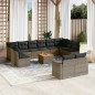 vidaXL 13-tlg. Garten-Sofagarnitur mit Kissen Grau Poly Rattan vidaXL 13-tlg. Garten-Sofagarnitur mit Kissen Grau Poly Rattan