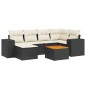 vidaXL 7-tlg. Garten-Sofagarnitur mit Kissen Schwarz Poly Rattan vidaXL 7-tlg. Garten-Sofagarnitur mit Kissen Schwarz Poly Rattan