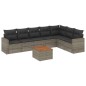 vidaXL 8-tlg. Garten-Sofagarnitur mit Kissen Grau Poly Rattan vidaXL 8-tlg. Garten-Sofagarnitur mit Kissen Grau Poly Rattan