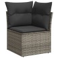 vidaXL 8-tlg. Garten-Sofagarnitur mit Kissen Grau Poly Rattan vidaXL 8-tlg. Garten-Sofagarnitur mit Kissen Grau Poly Rattan