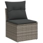 vidaXL 8-tlg. Garten-Sofagarnitur mit Kissen Grau Poly Rattan vidaXL 8-tlg. Garten-Sofagarnitur mit Kissen Grau Poly Rattan
