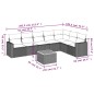 vidaXL 8-tlg. Garten-Sofagarnitur mit Kissen Grau Poly Rattan vidaXL 8-tlg. Garten-Sofagarnitur mit Kissen Grau Poly Rattan