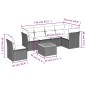 vidaXL 7-tlg. Garten-Sofagarnitur mit Kissen Beige Poly Rattan