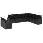 vidaXL 10-tlg. Garten-Sofagarnitur mit Kissen Schwarz Poly Rattan vidaXL 10-tlg. Garten-Sofagarnitur mit Kissen Schwarz Poly Rattan