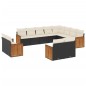 vidaXL 12-tlg. Garten-Sofagarnitur mit Kissen Schwarz Poly Rattan vidaXL 12-tlg. Garten-Sofagarnitur mit Kissen Schwarz Poly Rattan