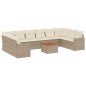 vidaXL 11-tlg. Garten-Sofagarnitur mit Kissen Beige Poly Rattan vidaXL 11-tlg. Garten-Sofagarnitur mit Kissen Beige Poly Rattan