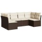 vidaXL 6-tlg. Garten-Sofagarnitur mit Kissen Braun Poly Rattan vidaXL 6-tlg. Garten-Sofagarnitur mit Kissen Braun Poly Rattan