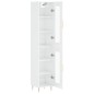 Highboard Hochglanz-Weiß 34,5x34x180 cm Holzwerkstoff Highboard Hochglanz-Weiß 34,5x34x180 cm Holzwerkstoff