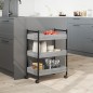 vidaXL Küchenwagen Grau Sonoma 50x30x70 cm Holzwerkstoff vidaXL Küchenwagen Grau Sonoma 50x30x70 cm Holzwerkstoff