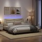 vidaXL Bettgestell mit LED Creme 180x200 cm Stoff vidaXL Bettgestell mit LED Creme 180x200 cm Stoff