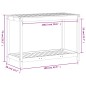 vidaXL Pflanztisch mit Ablage 108x50x75 cm Massivholz Kiefer vidaXL Pflanztisch mit Ablage 108x50x75 cm Massivholz Kiefer