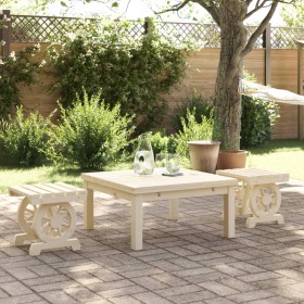 vidaXL Garten-Fußhocker 2 Stk. Massivholz Tanne