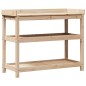 vidaXL Pflanztisch mit Ablagen 108x45x86,5 cm Massivholz Kiefer vidaXL Pflanztisch mit Ablagen 108x45x86,5 cm Massivholz Kiefer