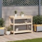 vidaXL Pflanztisch mit Ablagen 108x45x86,5 cm Massivholz Kiefer vidaXL Pflanztisch mit Ablagen 108x45x86,5 cm Massivholz Kiefer