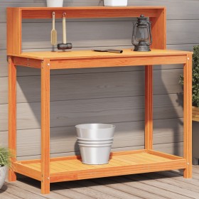 vidaXL Pflanztisch mit Ablagen Braun 108x50x109,5 cm Massivholz Kiefer