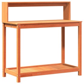 vidaXL Pflanztisch mit Ablagen Braun 108x50x109,5 cm Massivholz Kiefer