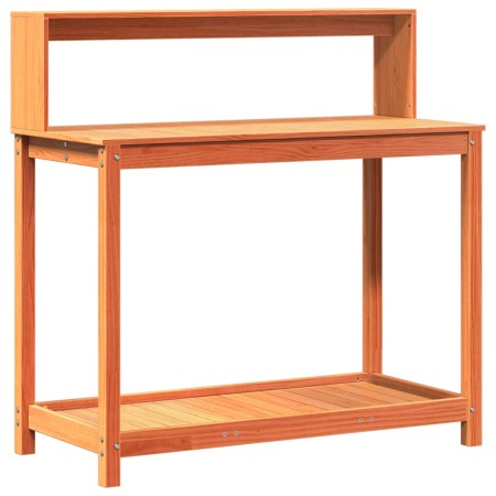 vidaXL Pflanztisch mit Ablagen Braun 108x50x109,5 cm Massivholz Kiefer