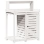 vidaXL Pflanztisch mit Ablagen Weiß 82,5x50x109,5 cm Massivholz Kiefer vidaXL Pflanztisch mit Ablagen Weiß 82,5x50x109,5 cm Massivholz Kiefer