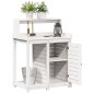 vidaXL Pflanztisch mit Ablagen Weiß 82,5x50x109,5 cm Massivholz Kiefer vidaXL Pflanztisch mit Ablagen Weiß 82,5x50x109,5 cm Massivholz Kiefer