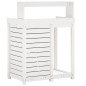 vidaXL Pflanztisch mit Ablagen Weiß 82,5x50x109,5 cm Massivholz Kiefer vidaXL Pflanztisch mit Ablagen Weiß 82,5x50x109,5 cm Massivholz Kiefer