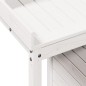 vidaXL Pflanztisch mit Ablagen Weiß 82,5x50x109,5 cm Massivholz Kiefer vidaXL Pflanztisch mit Ablagen Weiß 82,5x50x109,5 cm Massivholz Kiefer