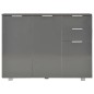 vidaXL Sideboard Hochglanz-Grau 107x35x80,5 cm vidaXL Sideboard Hochglanz-Grau 107x35x80,5 cm
