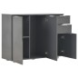 vidaXL Sideboard Hochglanz-Grau 107x35x80,5 cm vidaXL Sideboard Hochglanz-Grau 107x35x80,5 cm