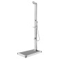 vidaXL Gartendusche mit Grauer Bodenplatte 225 cm Edelstahl vidaXL Gartendusche mit Grauer Bodenplatte 225 cm Edelstahl
