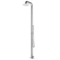 vidaXL Gartendusche mit Brauner Bodenplatte 230 cm Edelstahl vidaXL Gartendusche mit Brauner Bodenplatte 230 cm Edelstahl