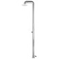 vidaXL Gartendusche mit Brauner Bodenplatte 230 cm Edelstahl vidaXL Gartendusche mit Brauner Bodenplatte 230 cm Edelstahl