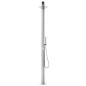 vidaXL Gartendusche mit Brauner Bodenplatte 230 cm Edelstahl vidaXL Gartendusche mit Brauner Bodenplatte 230 cm Edelstahl